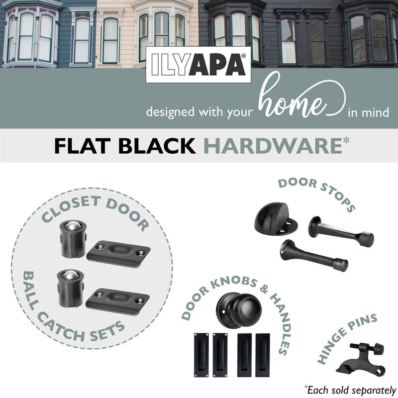 Ilyapa Ball Catch Door Hardware for Closet, French Ball Catch for Top of Door, Invisible Pantry Latch - Black 2 Pack - Image 5